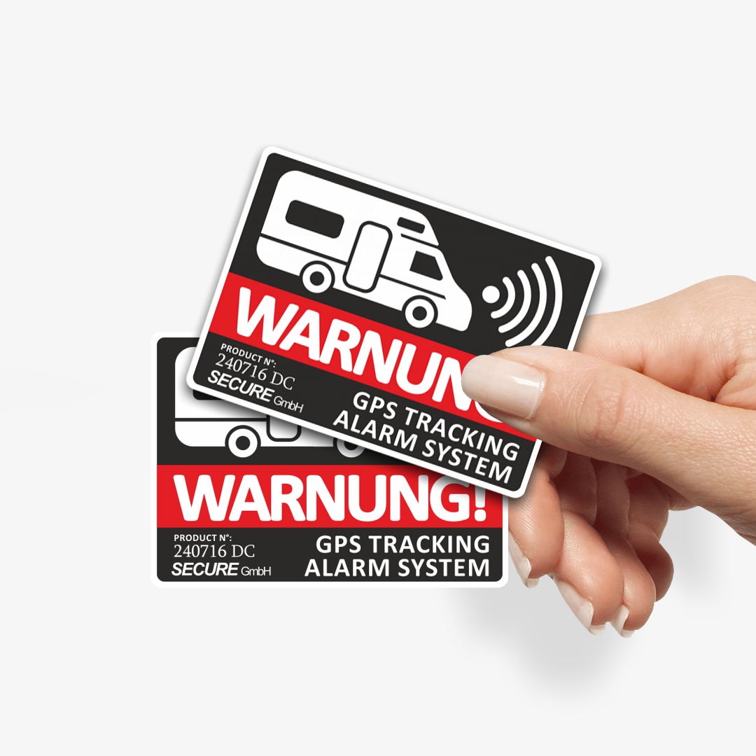 Wohnmobil Aufkleber GPS Warnung
