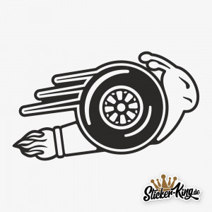 Turbo Schnecke Aufkleber, mehr Boost für die Karre
